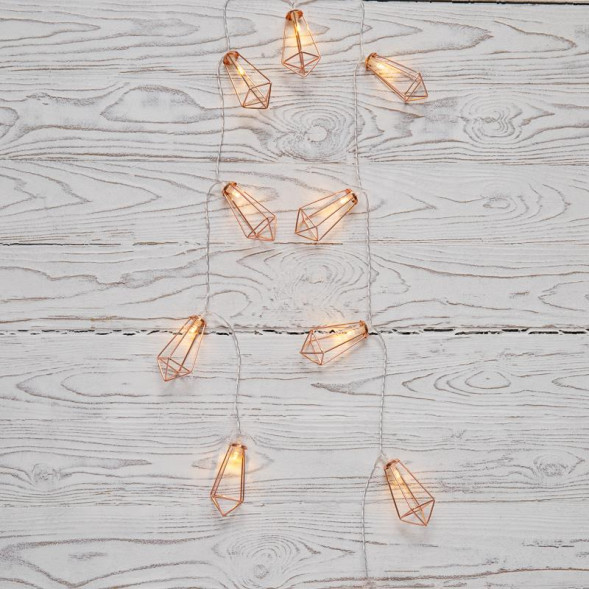 Гирлянда NEON-NIGHT (304-019) ГИРЛЯНДА КРИСТАЛЛЫ БРОНЗОВЫЕ 10 LED, 1,5 М, ПР-Й ПВХ, ТЕПЛЫЙ БЕЛЫЙ СВЕТ ,