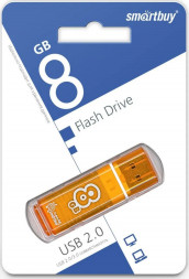 USB флеш SMARTBUY (SB8GBGS-Or) 8GB GLOSSY SERIES ORANGE