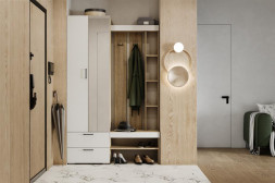 Прихожая МЕБЕЛЬ-КОМПЛЕКС Прихожая Торонто исп.1 Дуб сонома/ Белый (3 кор.)