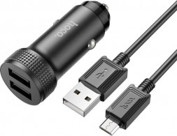 АЗУ HOCO (6931474795649) Z49 Black АЗУ 2USB 2.4A для micro USB