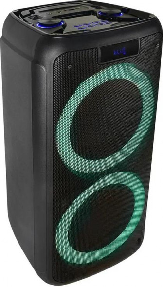 Акустика PERFEO (PF_B4915) ПАС (PARTY MAKER 100) BT, EQ, MP3 USB/TF, AUX, FM, 2x6.35, TWS, LED, пульт д/у, 2 б/п мик
