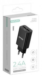 Сетевое ЗУ EXPLOYD EX-Z-1420 СЗУ 2.4A 2хUSB чёрный