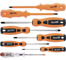 Наборы отверток SPARTA Набор отверток, PH, SL-5 шт, диэлектрические 2 шт, пробник на 220 В-1 шт, 8 шт 135435