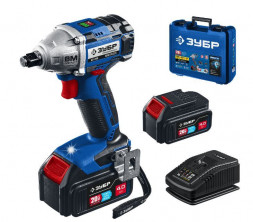 Бесщеточный гайковерт ЗУБР GB-250-42 20В бесщеточный гайковерт, 2 АКБ (4Ач), в кейсе, Профессионал