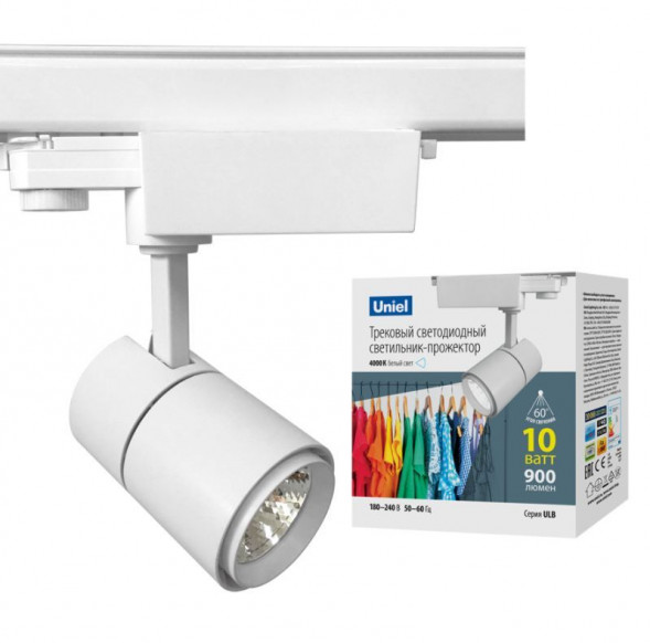 ПРОЖЕКТОРЫ СВЕТОДИОДНЫЕ UNIEL (UL-00007490) ULB-T52-10W/4000K/H WHITE