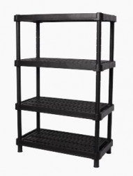 Этажерка BLOCKER BR3804ЧР EXPERT вентилируемый 90*45 4 полки черный