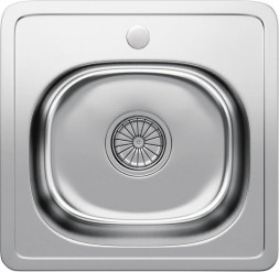 Мойка врезная GOTA ROCIO 283225 Мойка врезная 0,6мм 380*380мм. гл.16см. вып. 3 1/2 матовая, с сифоном 0,6/160 (10)