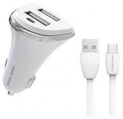 АЗУ MORE CHOICE (4627151191423)AC22a АЗУ 2USB 2.4A для Type-C White