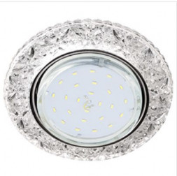 встраиваемый светильник ECOLA FT53CBEFB GX53 H4 LD7040 Бабочки Прозрачный / Хром