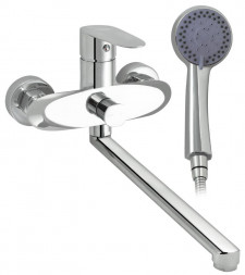 Смеситель для ванны MAGNUS 8670 Смеситель в ванную длинный нос, шаровый, с дивертором на корпусе - корпус 100 % латунь