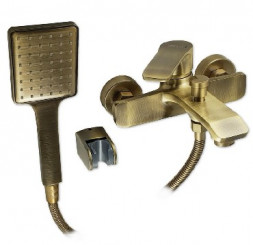 Смеситель для ванны GFMARK 5010 Смеситель в ванную шаровый короткий нос под состаренную бронзу