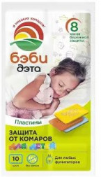 БЭБИ ДЭТА детские пластины от летающих насекомых 10 шт. (66701107)