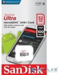 SANDISK Micro SecureDigital 32Gb Ultra? microSDHC 100MB/s Class 10 UHS-I SDSQUNR-032G-GN3MN