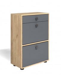 Обувница БИТЕЛ МЛ-7 ДУБ ЗОЛОТОЙ КРАФТ/СЕРЫЙ ГРАФИТ