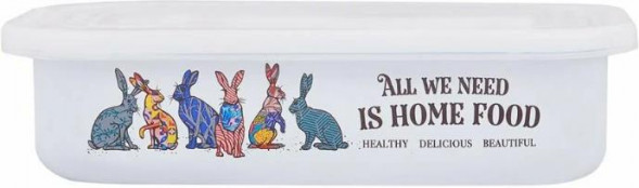 Контейнер APPETITE 2506/4 Зайцы эмал прям пласт/кр 0,8л