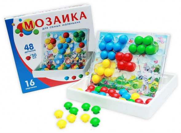 Игрушка РЫЖИЙ КОТ 04. Серия &quot;Мозайкин&quot;. Мозаика-чемодан со схемами в коробке И-7495 068389