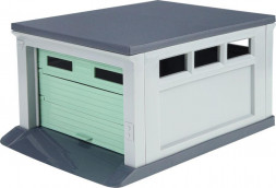 Игрушка РЫЖИЙ КОТ Гараж для машинок (серый,мятный) 187х136х95 мм (арт. ГИМ-0977)