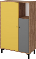 Модульная мебель МЕБЕЛЬ-КОМПЛЕКС JAM Шкаф для одежды Дуб крафт табачный/Серый шифер/Сэнд