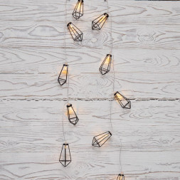 Гирлянда NEON-NIGHT (304-017) ГИРЛЯНДА КРИСТАЛЛЫ ЧЕРНЫЕ 10 LED, 1,5 М, ПР-Й ПВХ, ТЕПЛЫЙ БЕЛЫЙ СВЕТ ,