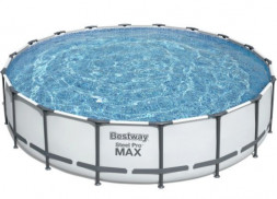 Бассейн каркасный BESTWAY Бассейн каркасный Steel Pro MAX, 549 х 122 см, фильтр-насос, лестница, тент, 56462
