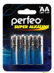Элементы питания PERFEO LR6-4BL SUPER ALKALINE (120)