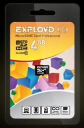 Карта памяти EXPLOYD MicroSDHC 4GB Class10 - б/а