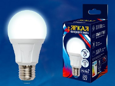 Лампа светодиодная UNIEL (UL-00001525) LED-A60 10W/NW/E27 Белый свет