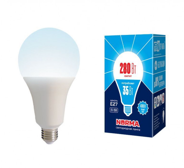 Мощные лампы А (Форма А) VOLPE (UL-00005608) LED-A95-35W/4000K/E27/FR/NR