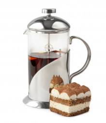 Френч-пресс &quot;ТИРАМИСУ&quot; нержавеющая сталь, боросиликатное стекло. TIMA Френч-пресс &quot;ТИРАМИСУ&quot; 1000мл. нержавеющая сталь, боросиликатное стекло. FT-100