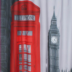 Штора для ванной BRIMIX 02-02 Шторка в ванную комнату фотопечать ЛОНДОН