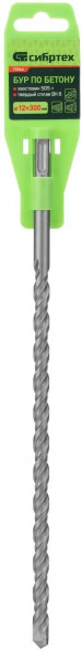 Бур СИБРТЕХ Бур по бетону, 12 x 300mm, SDS PLUS// СИБРТЕХ Бур по бетону, 12 x 300mm, SDS PLUS//