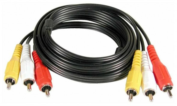 Кабель EXPLOYD EX-K-1482 кабель/3 RCA - 3 RCA/чёрный/3M