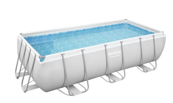 Бассейн каркасный BESTWAY 56442 POWER STEEL с песч. фильтром и лестн. 404*201*100 см, 6478 л