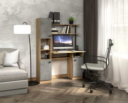 Компьютерный стол БИТЕЛ СТОЛ СК 7 ДУБ ЗОЛОТОЙ КРАФТ/АТЕЛЬЕ СВЕТЛОЕ