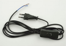 Сетевой шнур с вилкой и выключателем UNIEL (UL-00004429) UCX-C10/02A-170 BLACK
