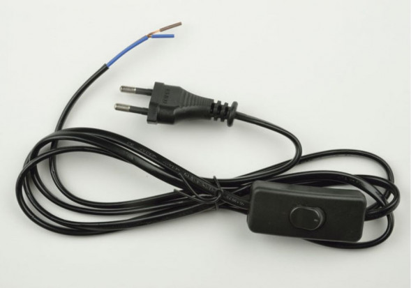 Сетевой шнур с вилкой и выключателем UNIEL (UL-00004429) UCX-C10/02A-170 BLACK