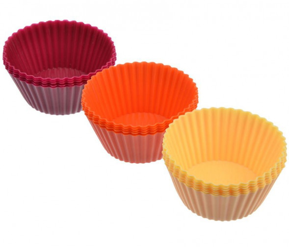 Набор форм силиконовы VETTA 16шт, 6,5x3,3см, Кекс , 3 цвета, HS-080C 891-025