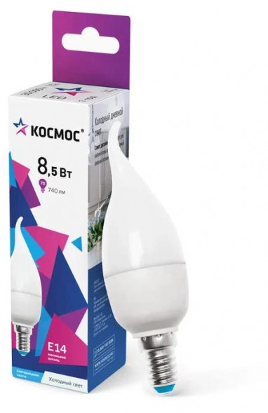 Лампа светодиодная КОСМОС LKECLED8.5WCWE1465