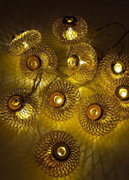 Гирлянда КОСМОС KOC_GIR-B121 Гирлянда Фонарики Зол мет 10L