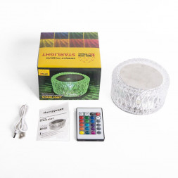 Гирлянда B52 "STARLIGHT",декор.настол.лампа,16цв.свеч,ПДУ,сенсор,111*111*57мм,5/220В