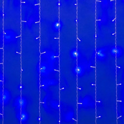 Гирлянда UNIEL (UL-00007215) ULD-C3020-240/TTK BLUE IP44 Занавес светодиодный с эффектом мерцания, 3х2м. Соединяемый. 240 светодиодов