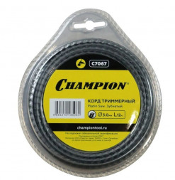 Корд триммерный CHAMPION C7067 Корд трим.PLATIN SAW 3.0мм*12м (зубчатый)