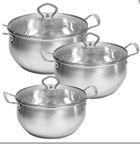 Набор кастрюль MAYER&amp;BOCH 31005 Набор посуды 6пр 1,7+2,3+3,0 л MB (х12)