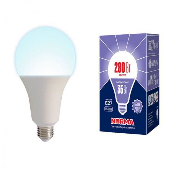 Мощные лампы А (Форма А) VOLPE (UL-00005609) LED-A95-35W/6500K/E27/FR/NR