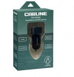 Автозарядка CARLINE CH-2-31A 2хUSB 3.8А Max в прикуриватель 12/24В черный в коробке