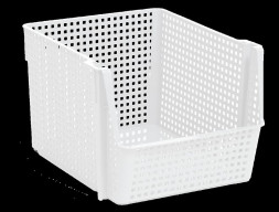 Корзина VIOLET Корзинка для хранения &quot;Лофт&quot;10л штабелируемая (белый) 850006
