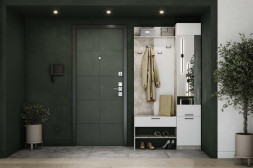 Прихожая МЕБЕЛЬ-КОМПЛЕКС Прихожая Торонто исп.4 Ателье светлое/ Белый (3 кор.)