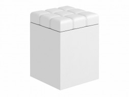 Пуф BONMEBEL Пуф Квадро кожзам белый (1 пак.)