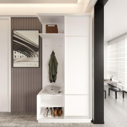 Прихожая НК-МЕБЕЛЬ FIX Прихожая-купе (03L.8) Белая 98609599