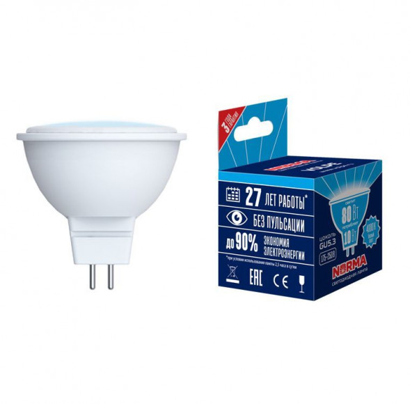 ЛАМПЫ СВЕТОДИОДНЫЕ MR16 (GU 5.3, GU10) VOLPE (UL-00003841) LED-JCDR-10W/NW/GU5.3/NR